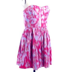 Rebecca Taylor tie dye bustier fit & flare mini dress-8